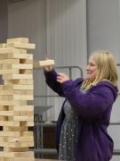 Eve playing Jenga